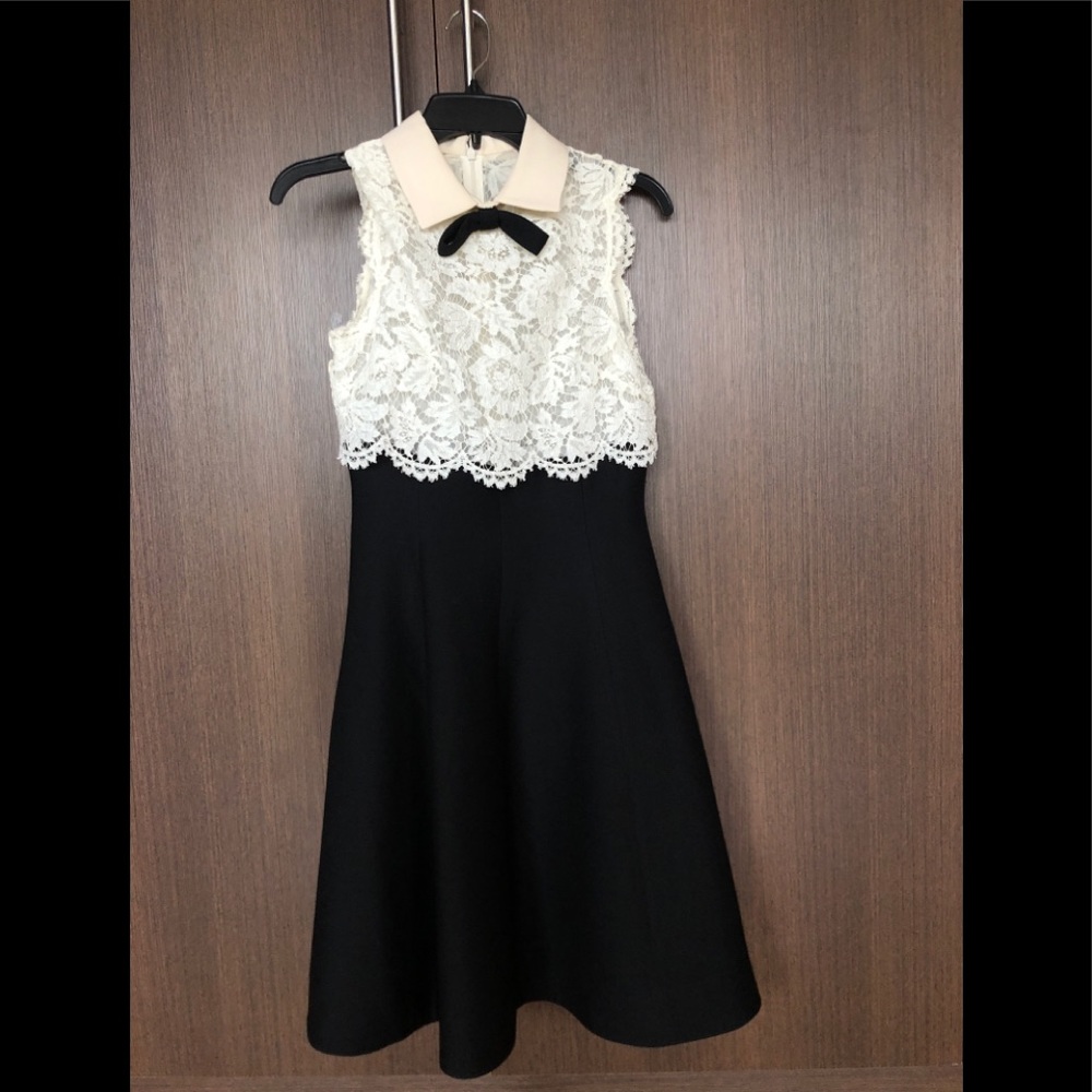 Valentino Lace Dress with Ivory Collar